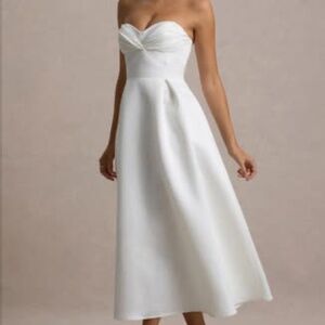 White Satin Sweetheart Dress